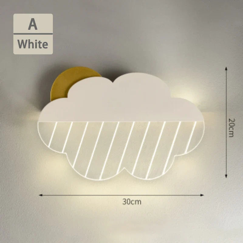appliques murales nuages en plumes pour décoration enfant