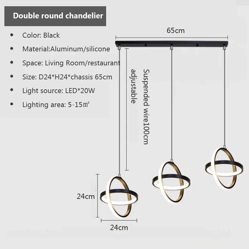 lustre moderne à LED pour un éclairage élégant et décoratif