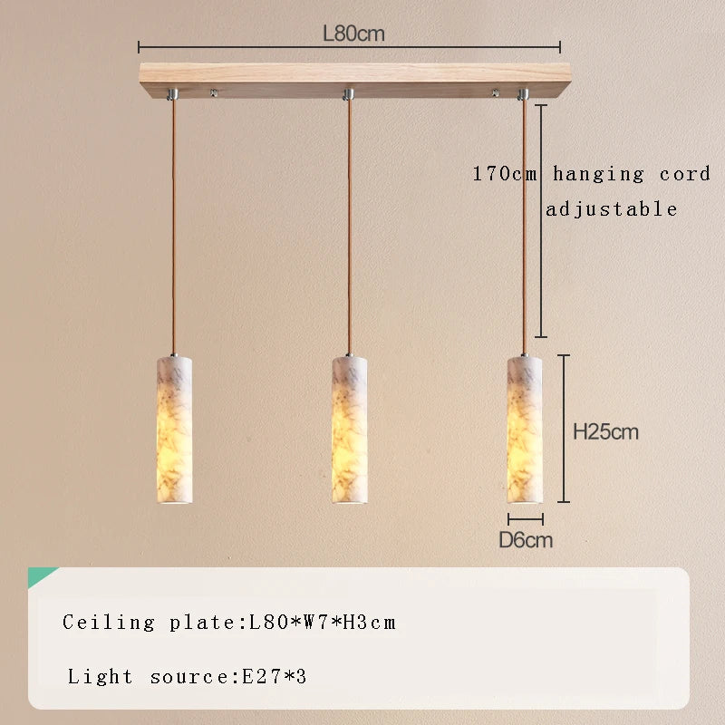 suspension LED en marbre design moderne de luxe