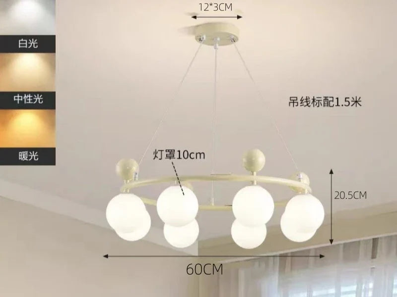 lustre moderne en métal et verre pour décoration intérieure