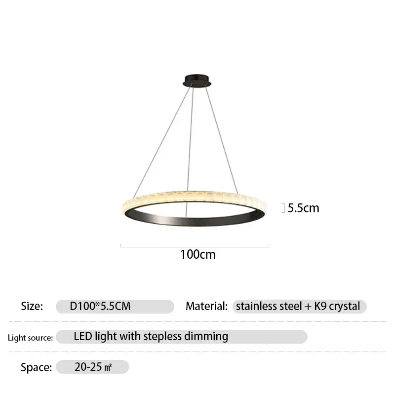 lustre de luxe en cristal pour hôtel et villa