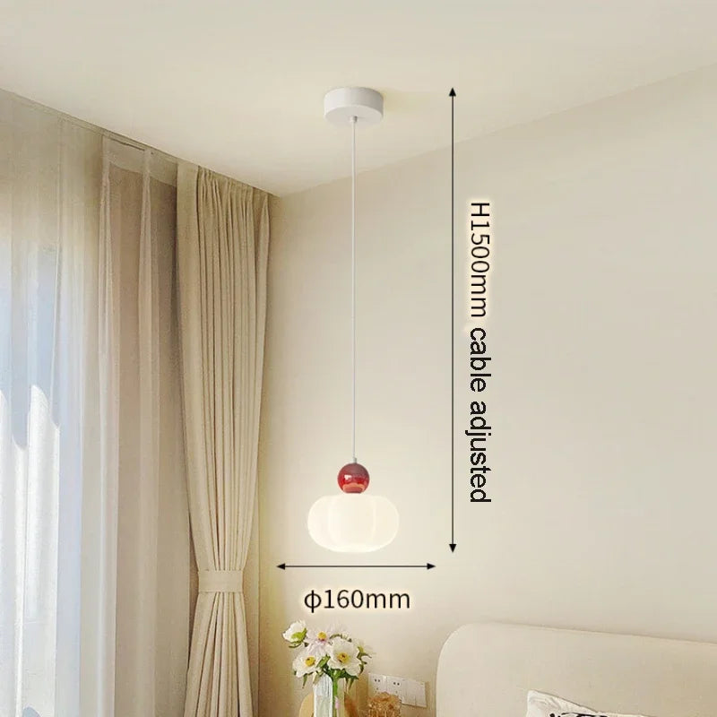 applique murale minimaliste citrouille style crème moderne