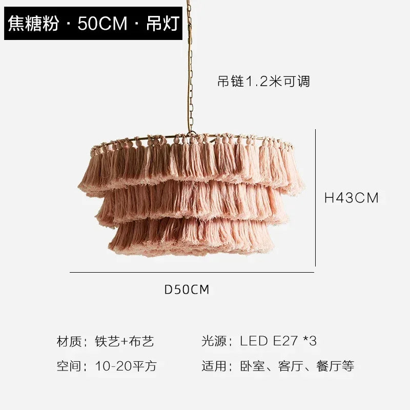 lustre bohème vintage tissé créatif pour intérieur élégant