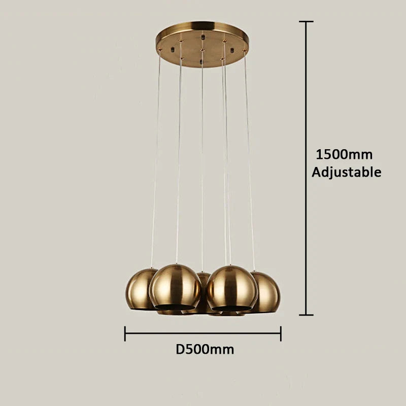 suspension métal boule style américain rétro pour restaurant et bar