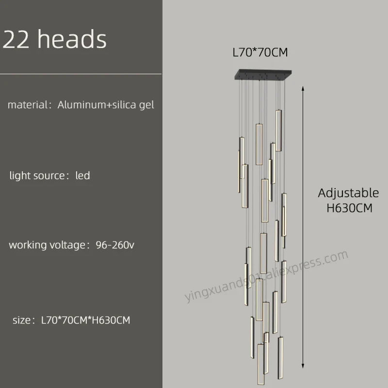 lustre suspendu moderne style loft pour intérieur élégant
