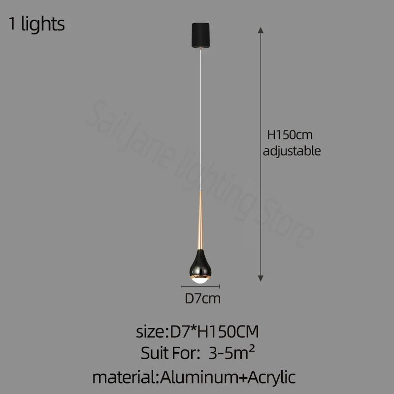 lustre long nordique moderne creux idéal pour loft hôtel appartement