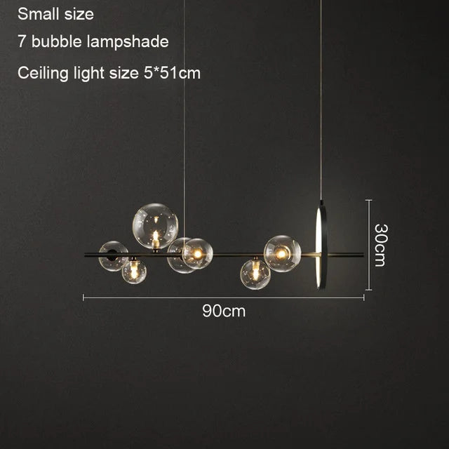 lustre moderne en verre design pour décoration intérieure élégante