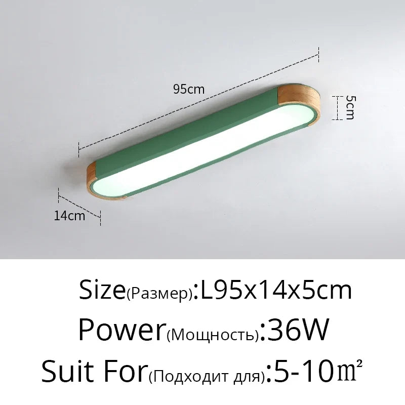 plafonnier led rectangulaire longue bande simple et créatif