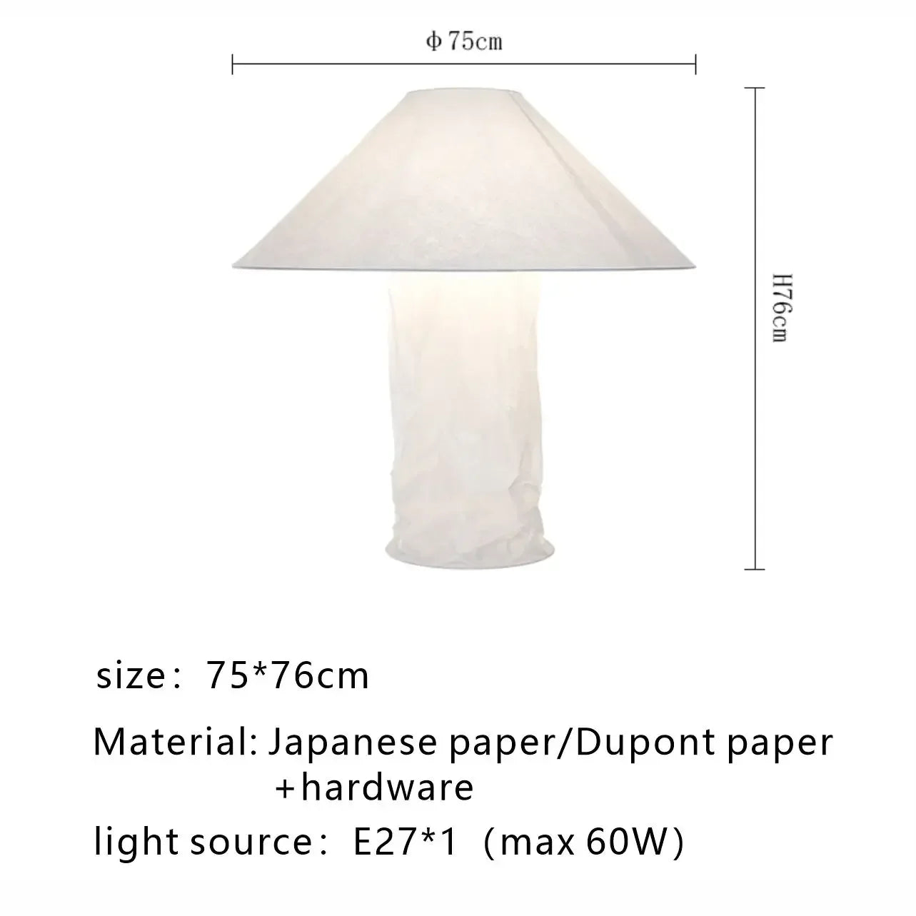 Nordic Designer Paper Table Desk Lamp Danish Floor Light for Living Room Bedroom