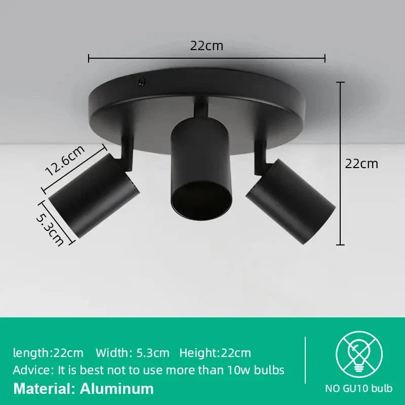 spot led sur rail pour éclairage intérieur remplaçable
