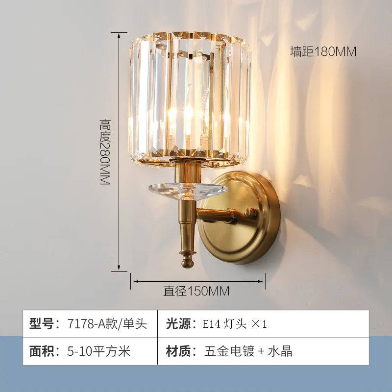 applique murale en cristal design pour intérieur élégant