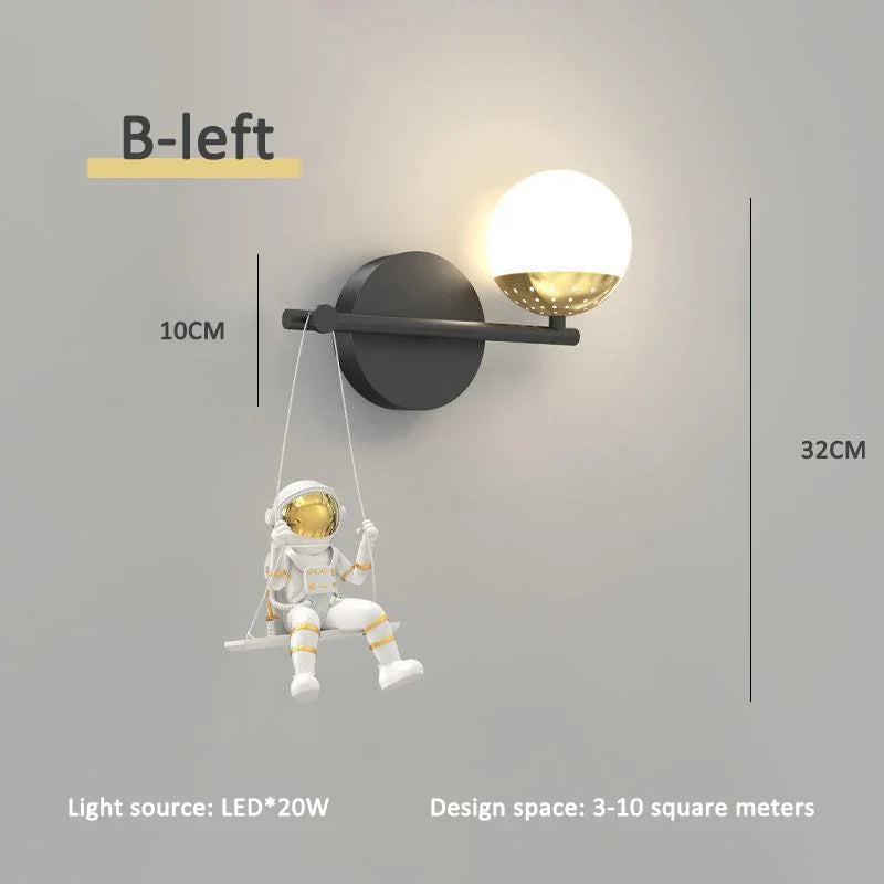 applique murale astronaute et lune pour chambre enfant