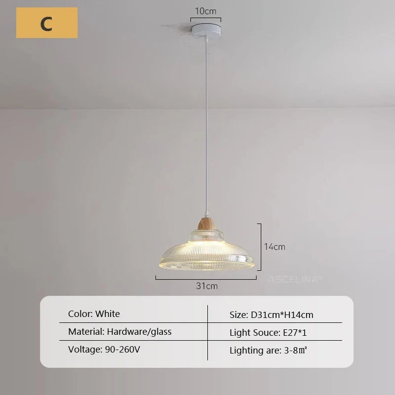 suspension en verre nordique pour décoration intérieure moderne
