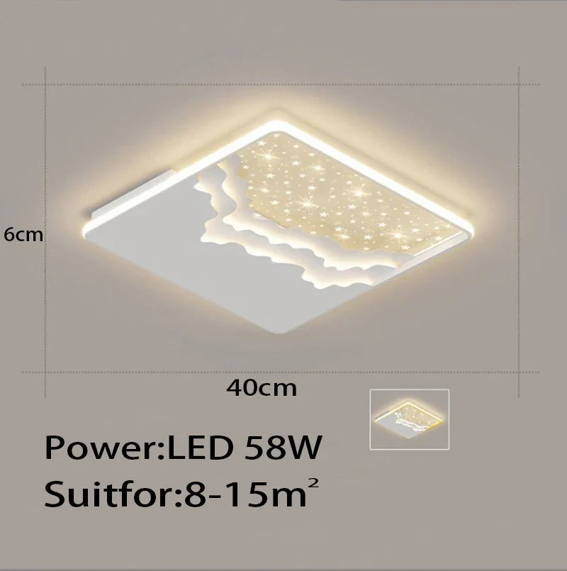 luxe salon plafonnier moderne Intelligent LED décoration intérieure lampes créatif ciel étoilé chambre salle à manger lustre