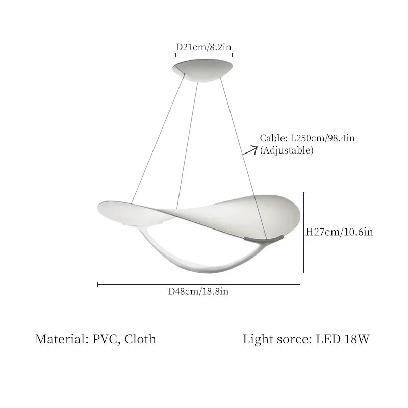 Italy Design High Quality Dining Room Kitchen Island Hanging Lamp Pendant Light Cloth Ceiling Chandelier  Close to Original