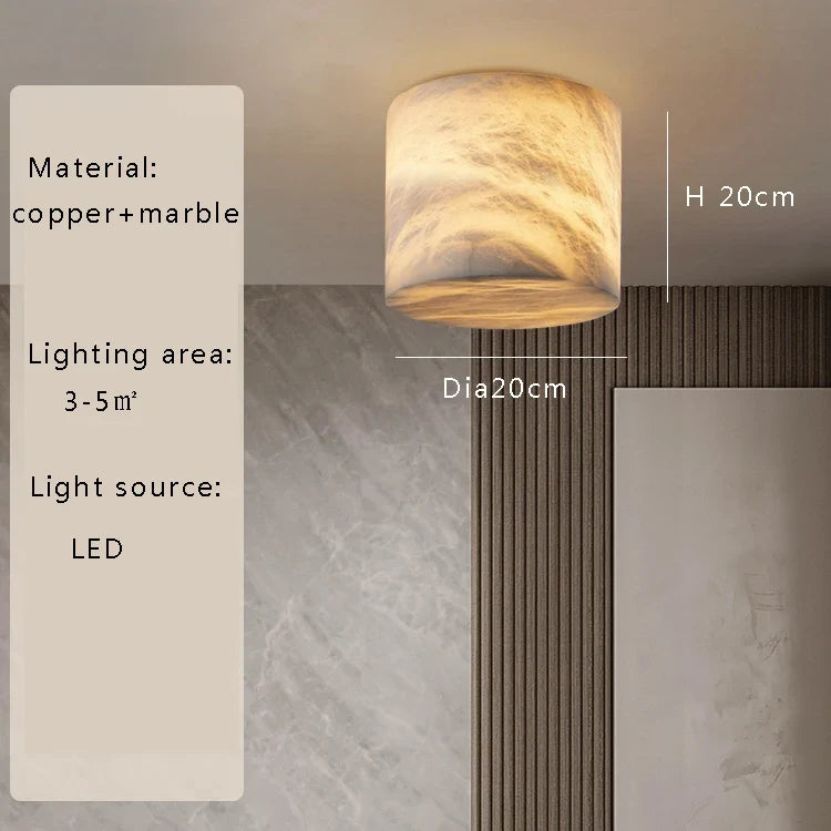 Petit plafonnier Led en marbre espagnol