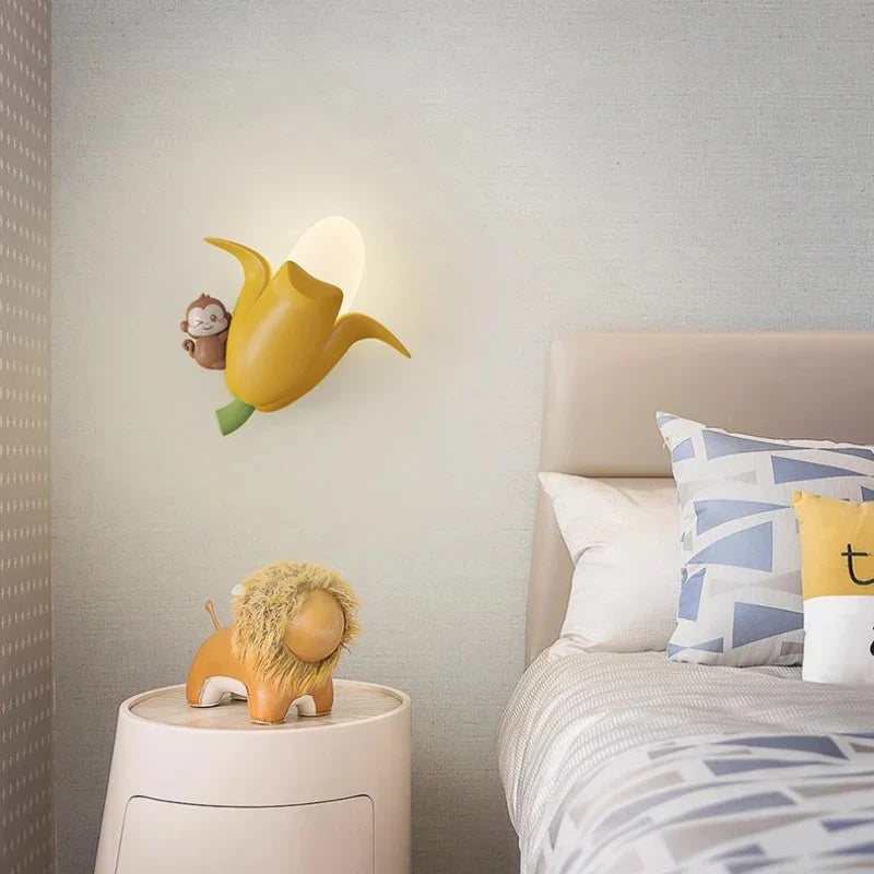 applique murale créative banane maïs fraise pour chambre enfant