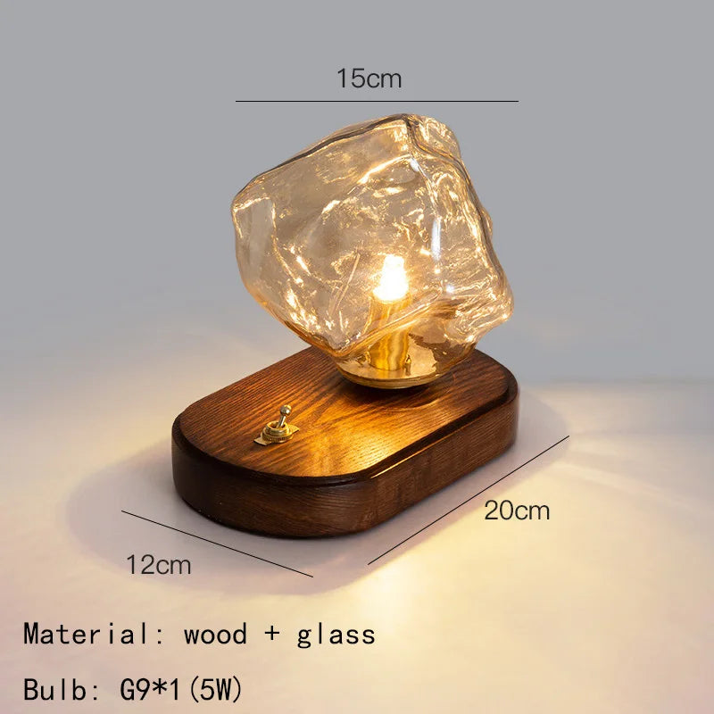 applique murale led style moderne avec interrupteur en bois