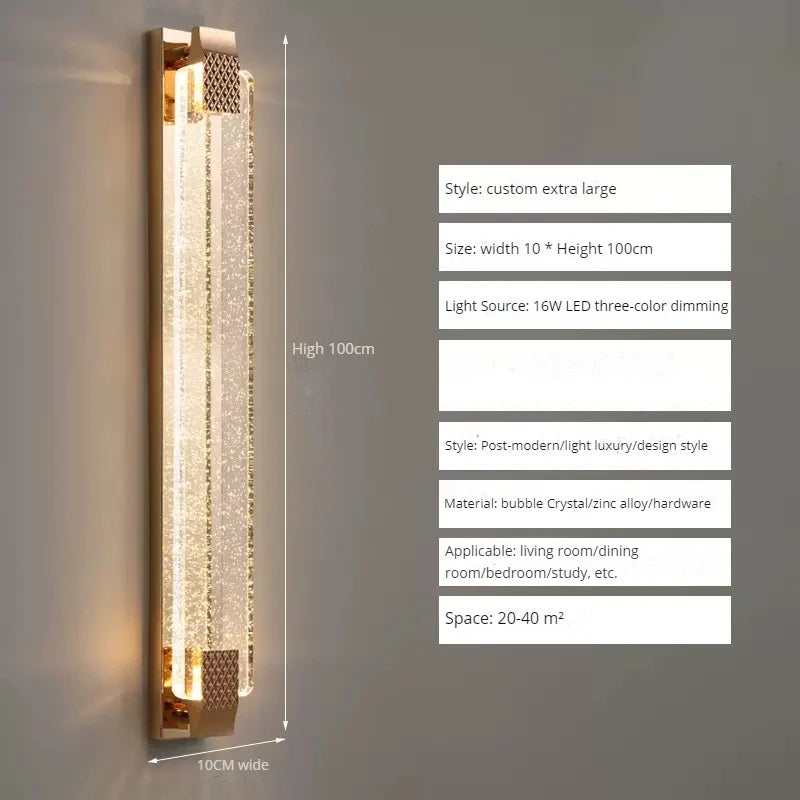 applique murale led bulle cristal moderne luxe décoration