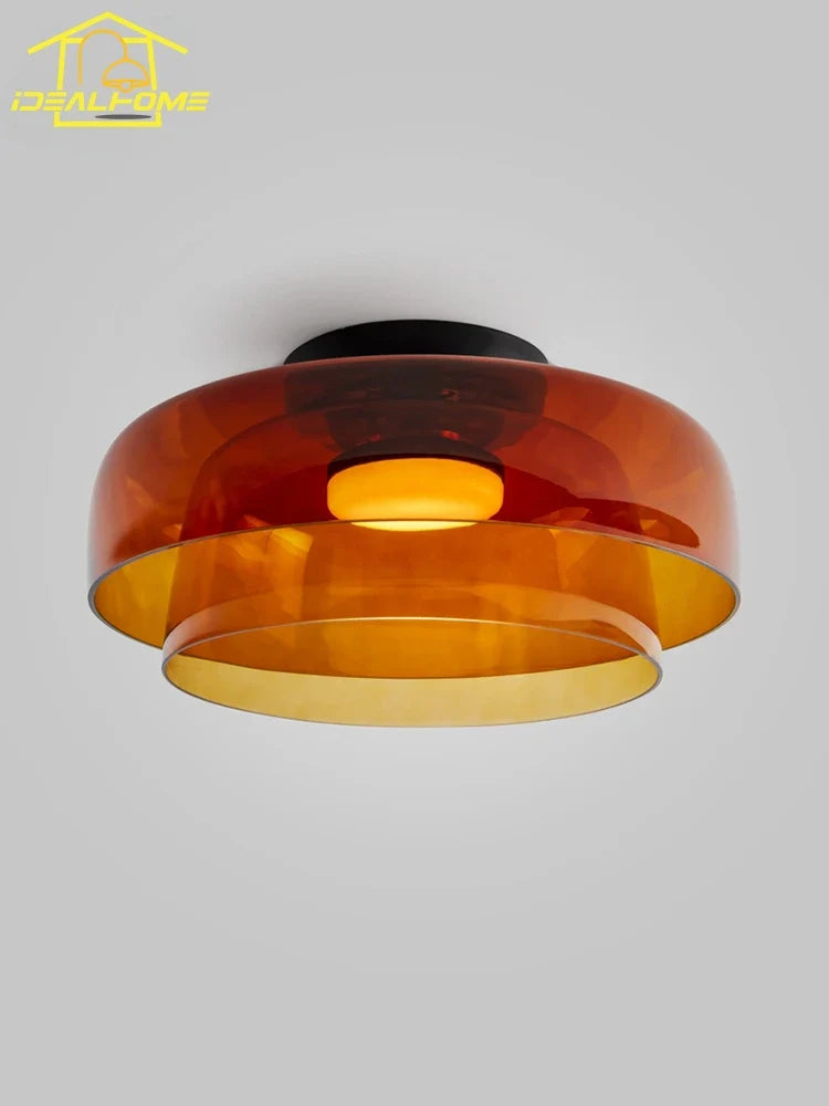 plafonnier design en verre éclairage intérieur moderne pour divers espaces