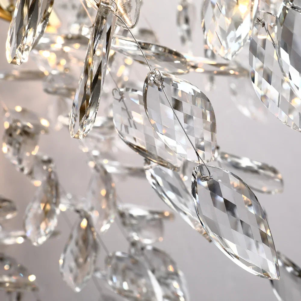 lustre nordique led en cristal de luxe décoration