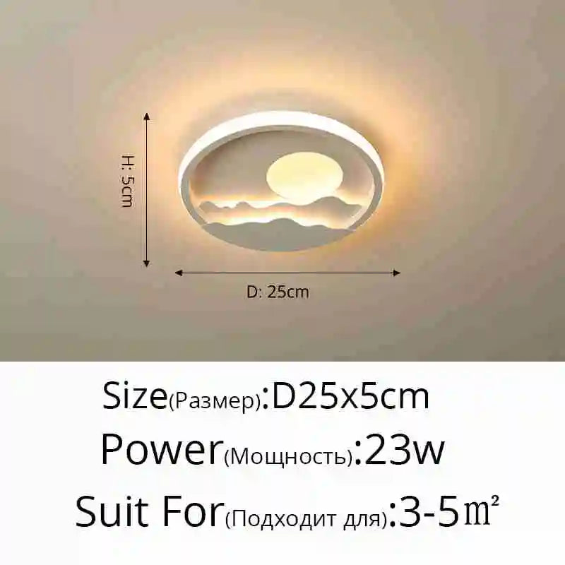 Modern Circular LED Chandelier Installed On The Ceiling, Interior Bedroom, Living Room Decorative Light, Creative Lighting