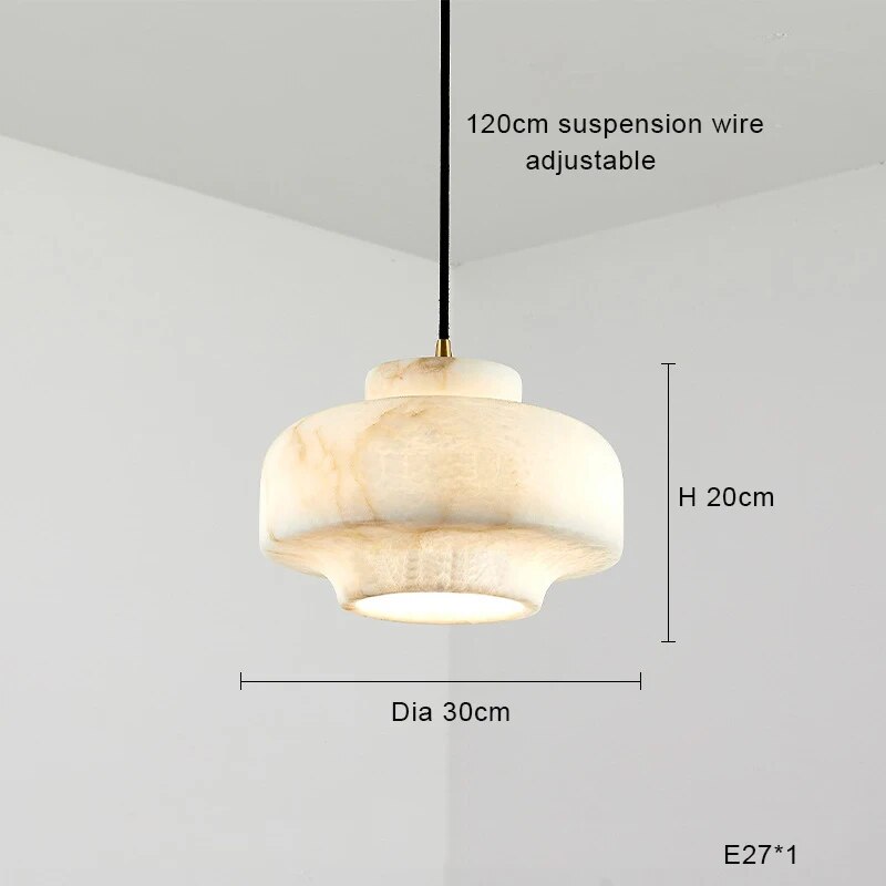Lampe suspension marbre LED minimaliste