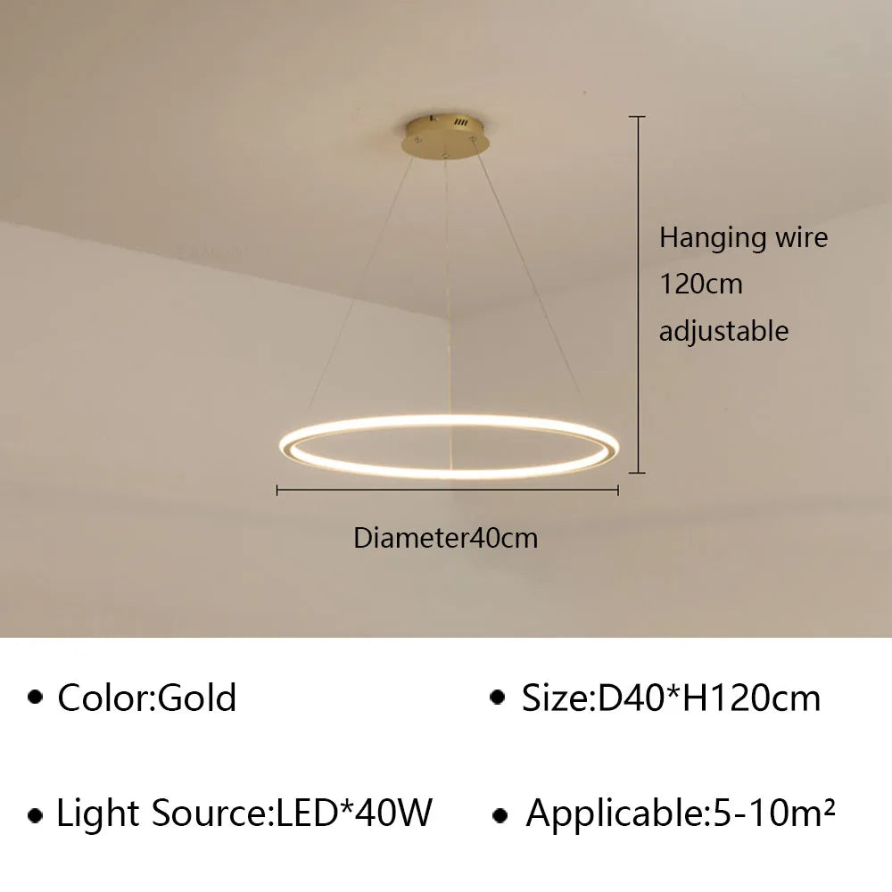 suspension moderne à LED pour décoration intérieure élégante