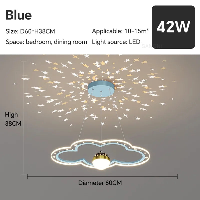 suspension led moderne décorative pour enfants