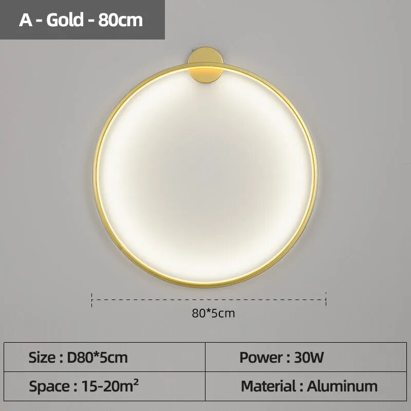 applique murale led lumières intérieur cercle fond décoration