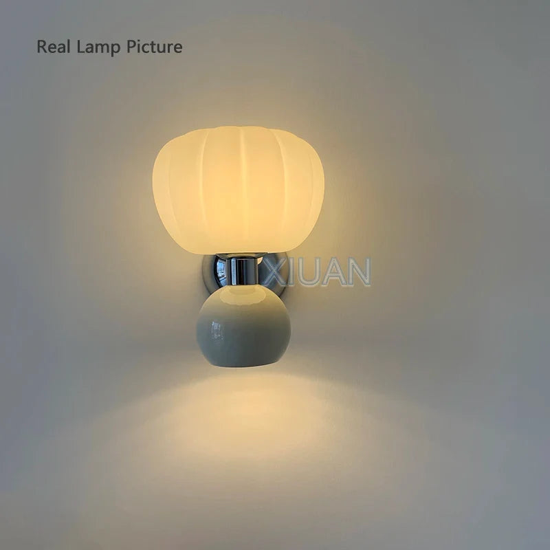 applique murale lampe citrouille pour enfants haut et bas