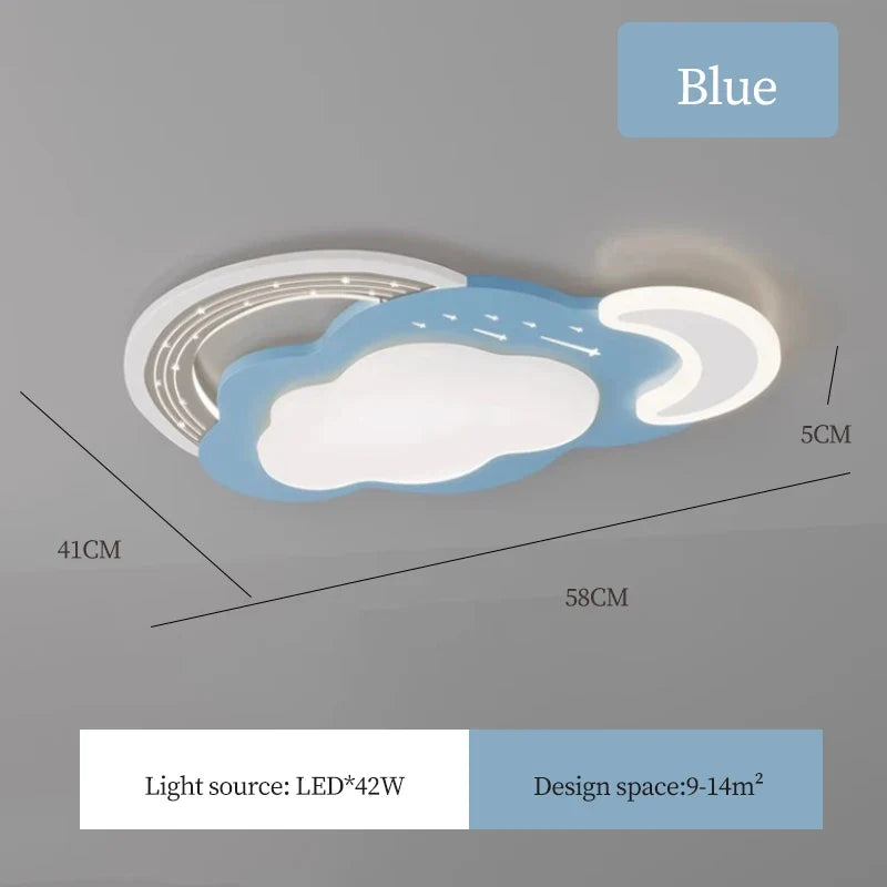 plafonnier moderne nuage arc-en-ciel pour chambre enfant
