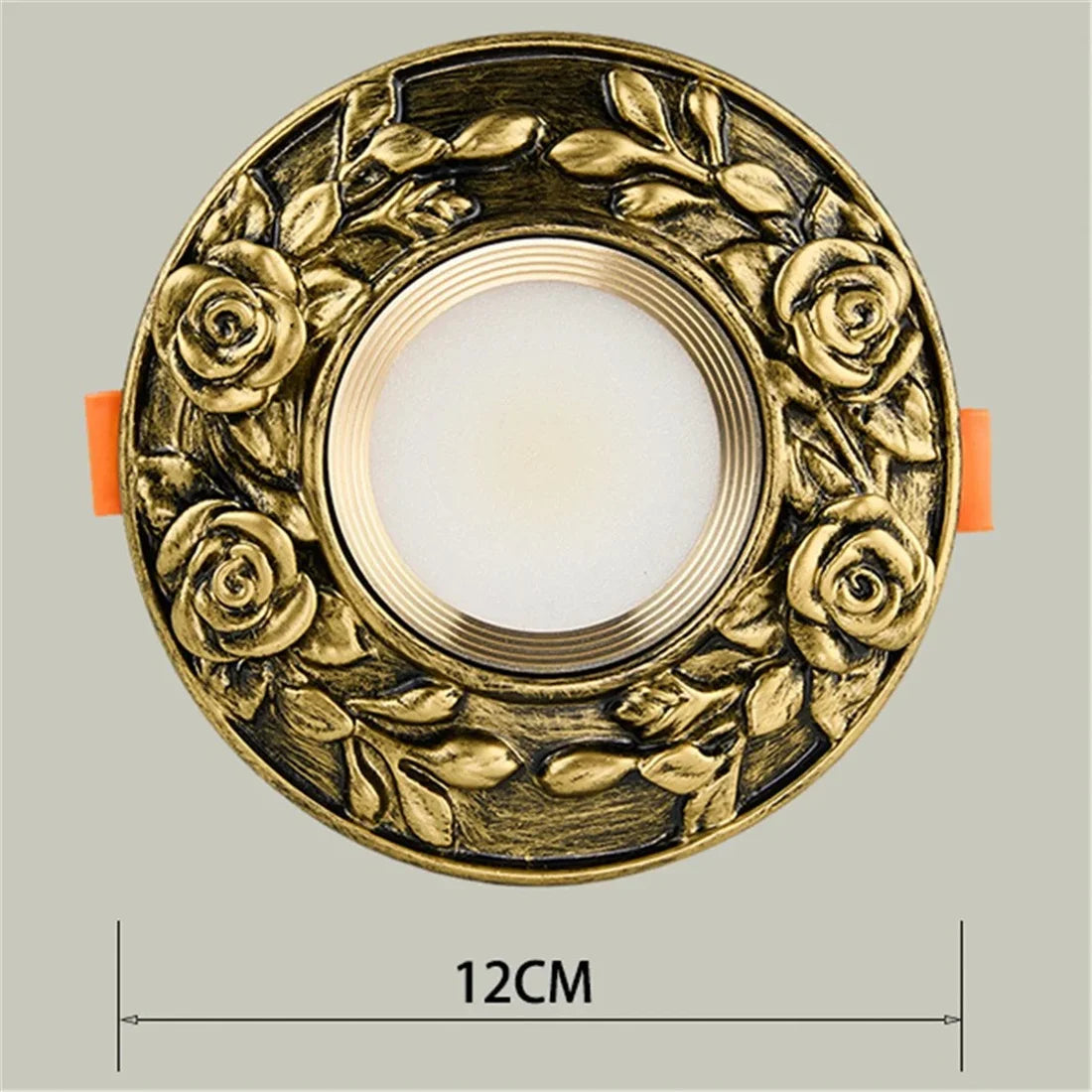 plafonnier led style industriel rétro résine bronze œil de vache intégré