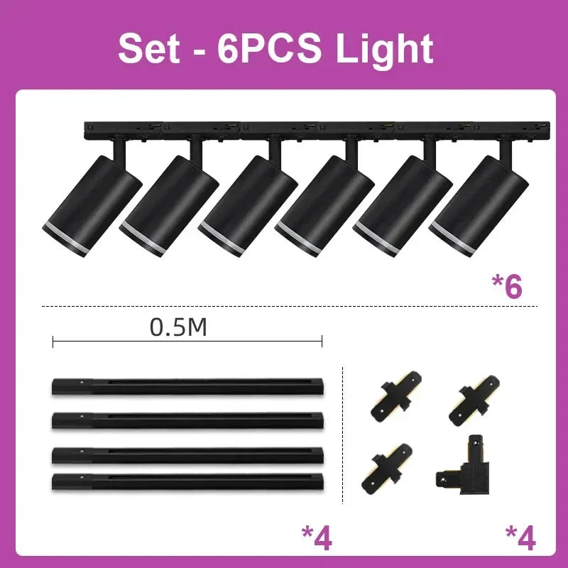 spot led sur rail pour éclairage intérieur moderne et fonctionnel