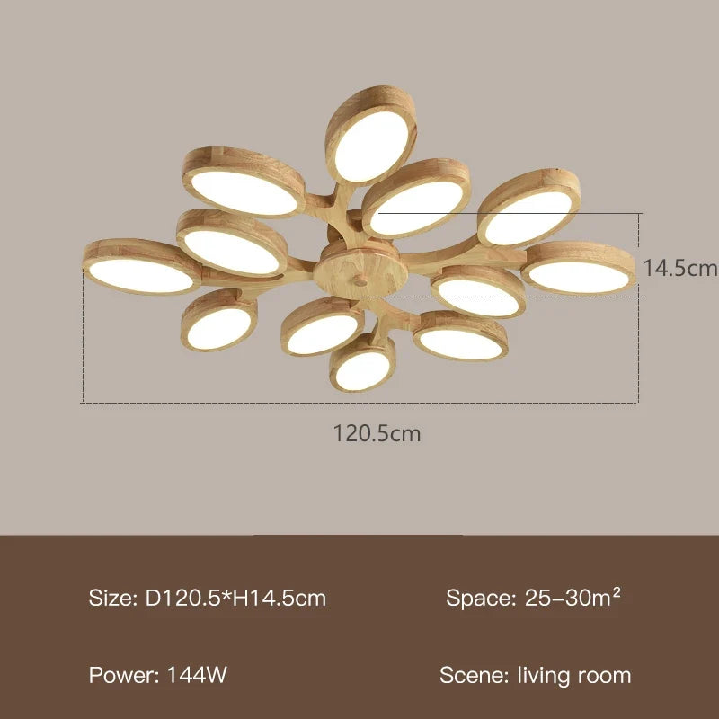 lustre à led moderne design arbre pour décoration intérieure