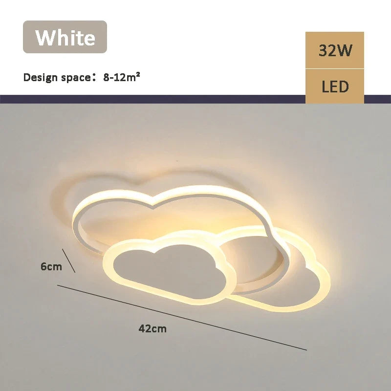 lampe nuage moderne pour chambre d'enfant romantique et chaleureuse
