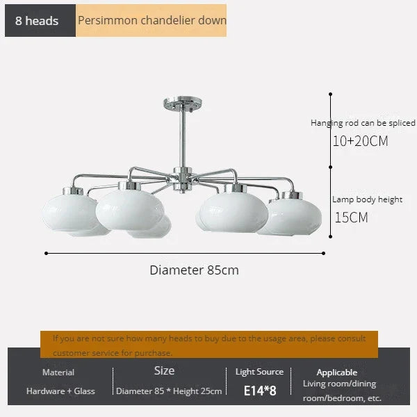 lustre moderne bauhaus en verre pour salon nordique