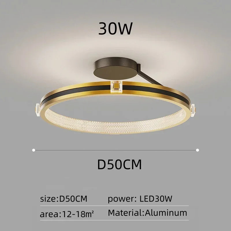plafonnier led moderne de luxe en cristal décoration luminaires