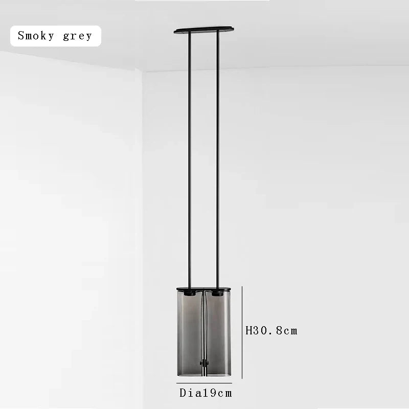 suspension led en verre design moderne italien