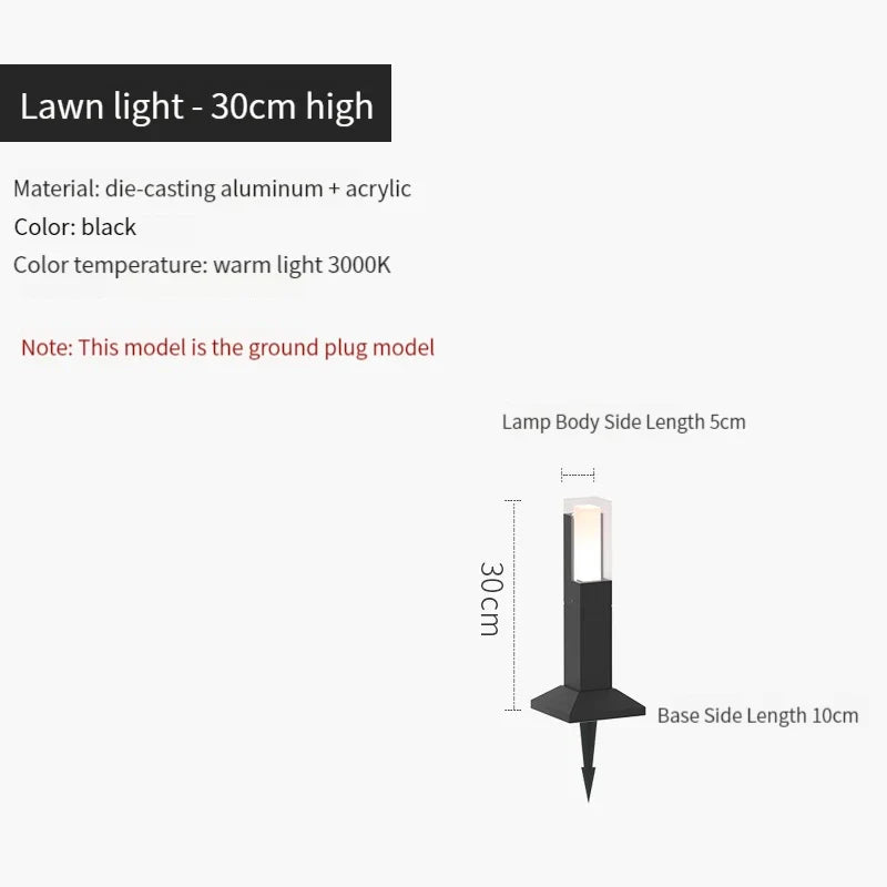 lampe led imperméable moderne pour extérieur en aluminium