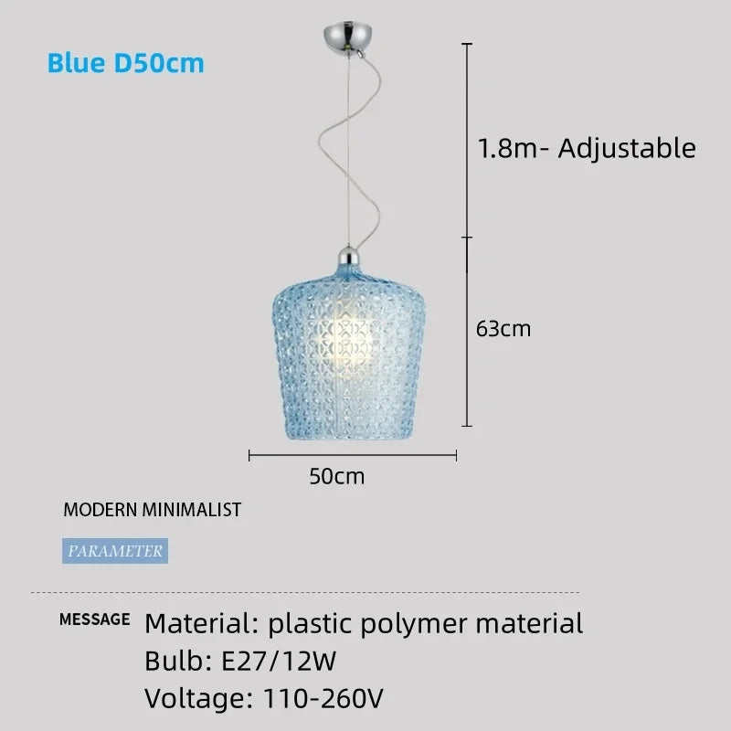 lustre italien moderne creux décoratif avec lumières led acryliques