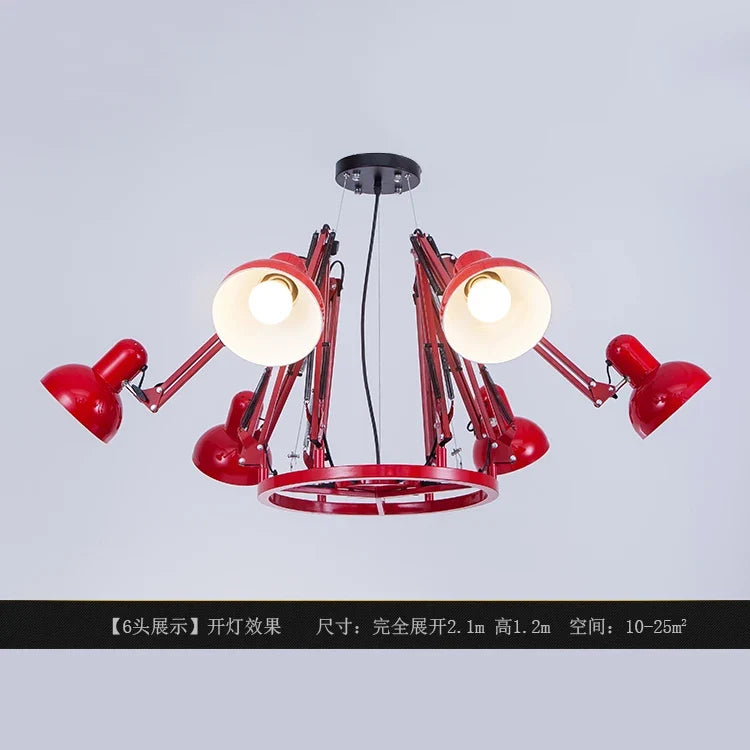 suspension moderne en forme d'araignée pour divers espaces