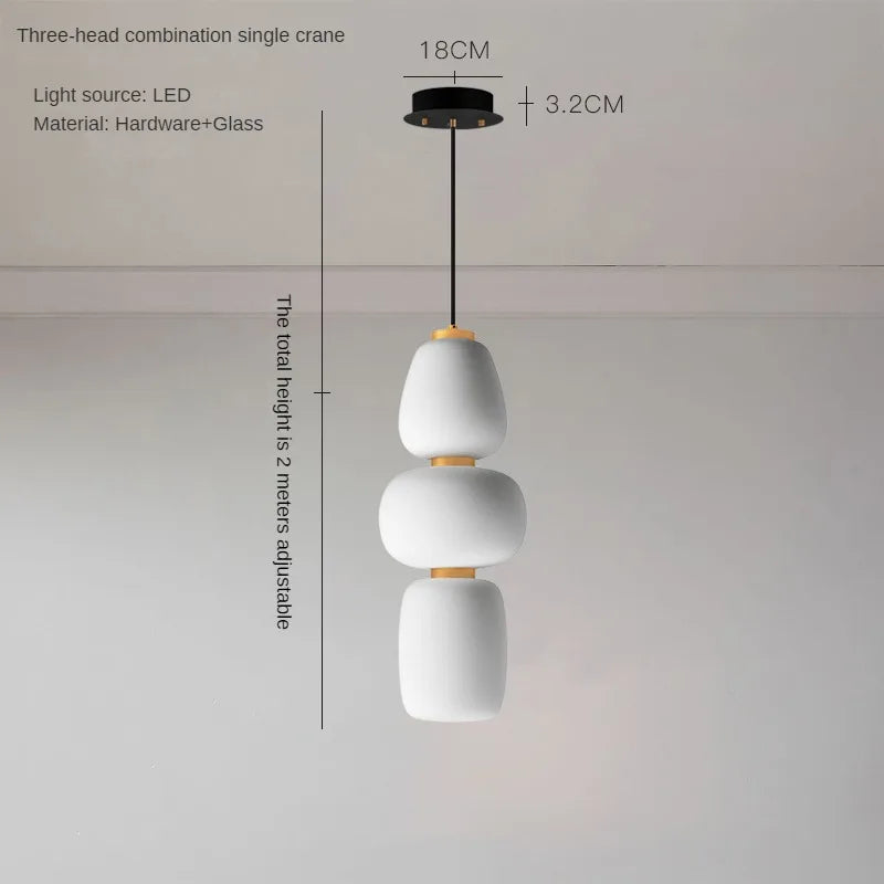 lustre led en verre design minimaliste artistique pour intérieur créatif