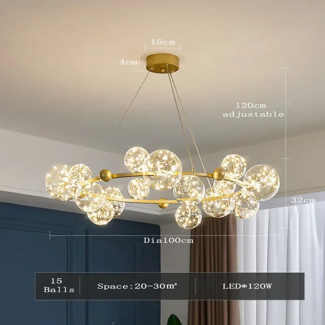 lustre nordique moderne étoilé pour un intérieur créatif