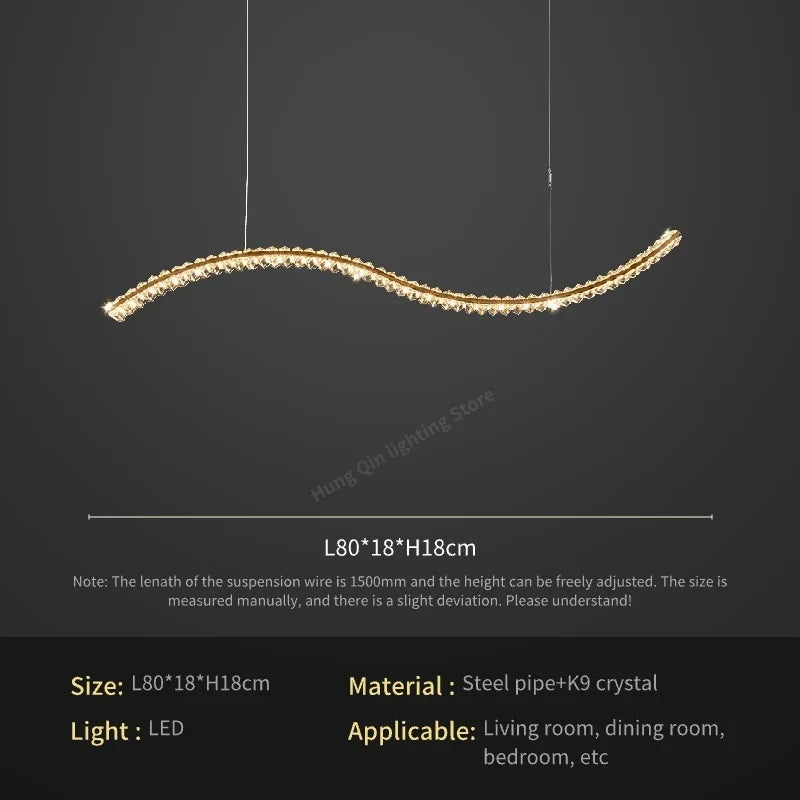 lustre en cristal élégant pour éclairage suspendu