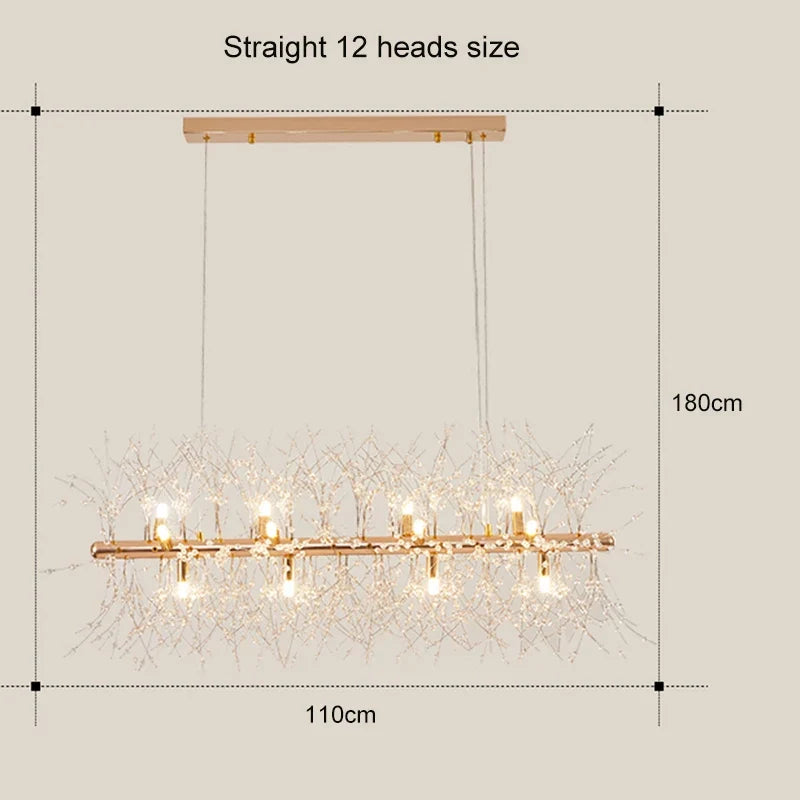 lustre à led moderne style nordique pour décoration intérieure