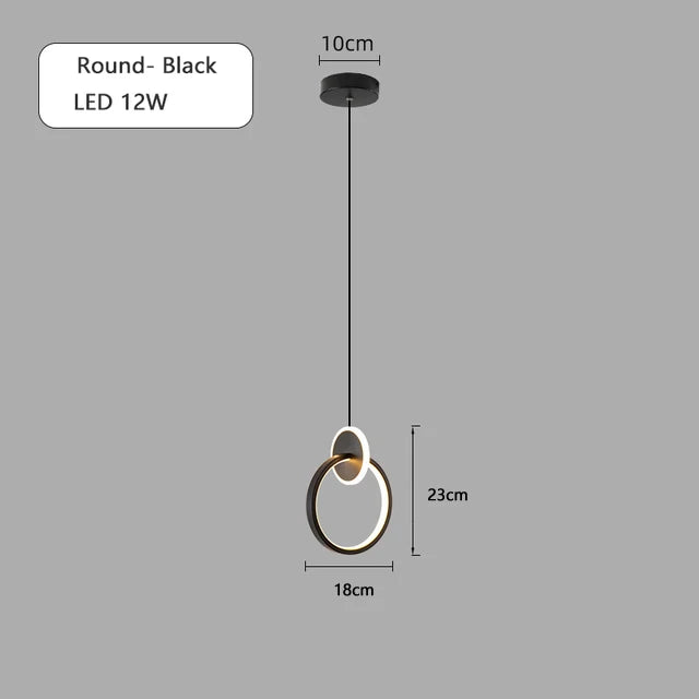 lustre long câble minimaliste suspendu rond 2022