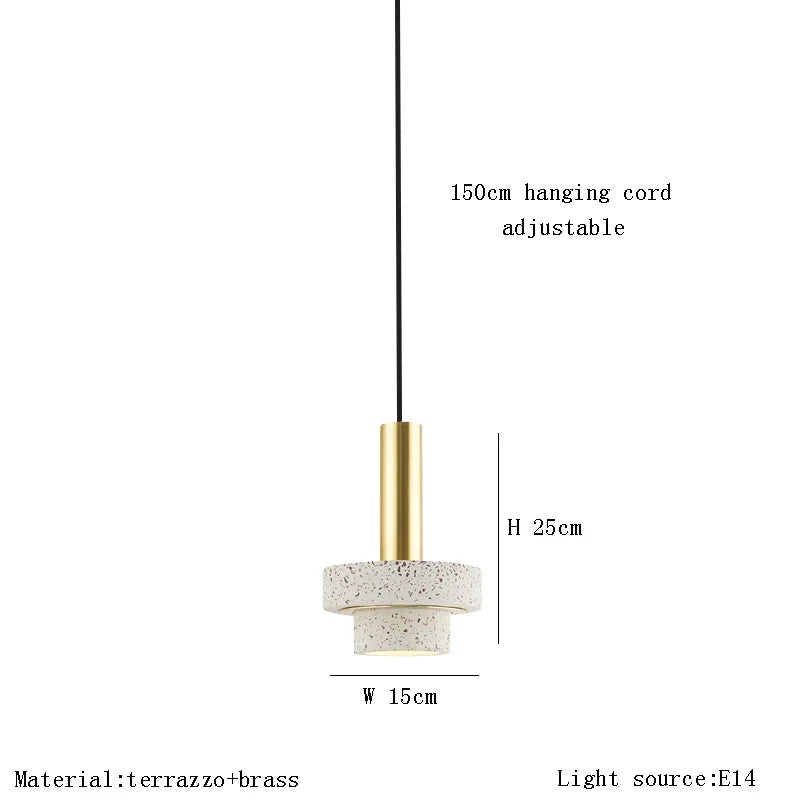 Suspension LED en marbre décorative pour divers espaces