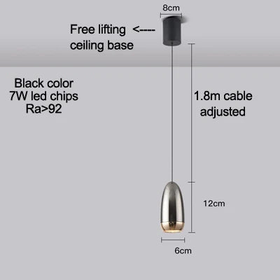 suspension led minimaliste avec gradation tactile et irc élevé