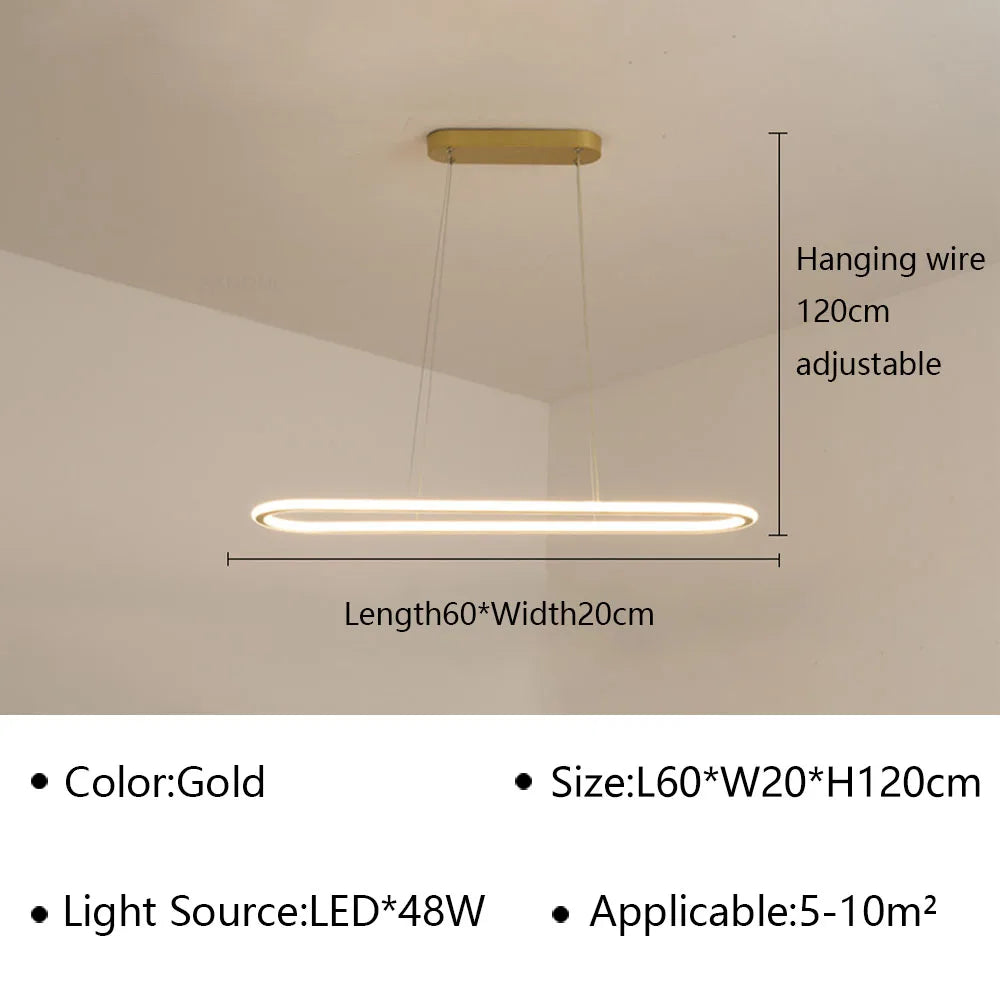 suspension moderne à LED pour décoration intérieure élégante